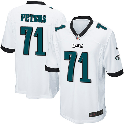 Men's Game Jason Peters Nike Jersey White Road - #71 NFL Philadelphia Eagles